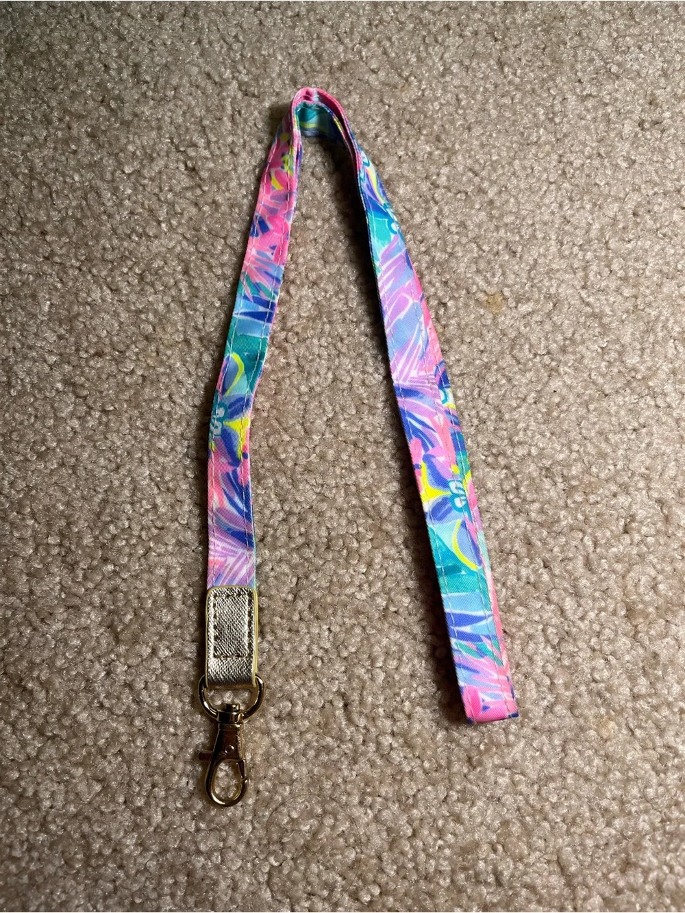 Lilly Pulitzer Cute Lanyard for ID Badges and Keys, Womens Lanyard Keychain